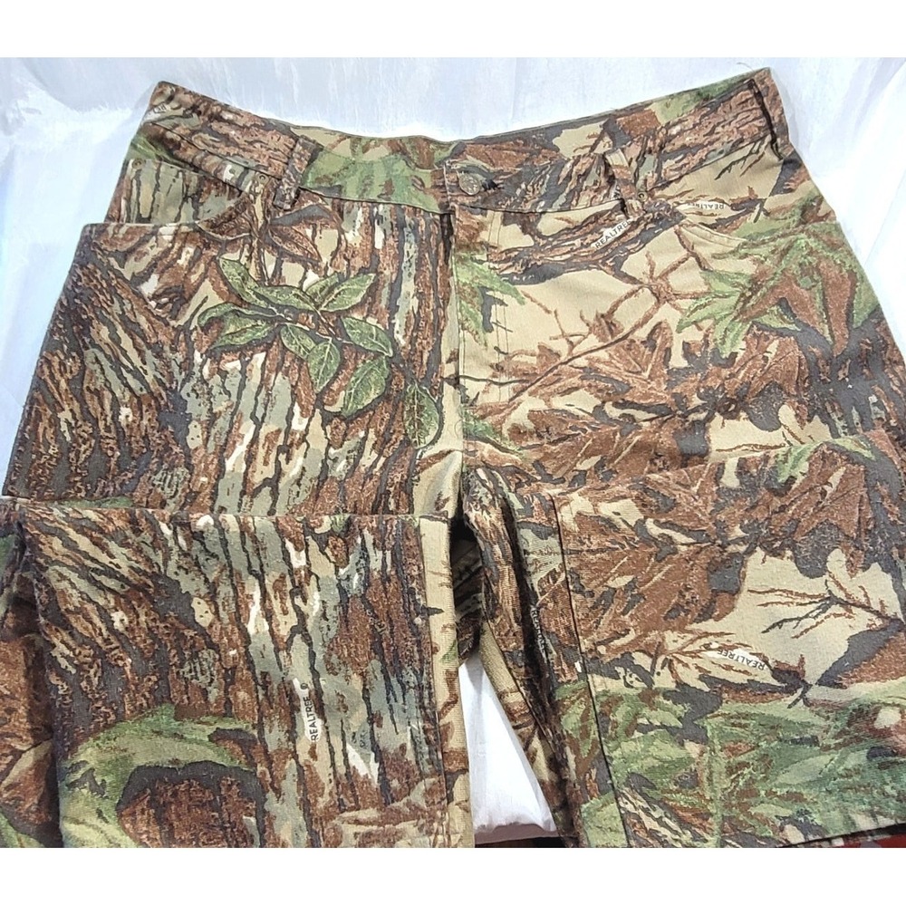 Vintage Cabella's Realtree Camo Corduroy Cargo Hunting Pants - Mossy Oak - Sz 38